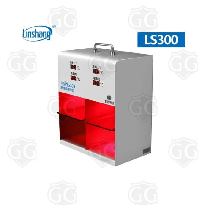 Температурен измервател на фолио LS300 – уред за двойно измерване с 150 W инфрачервена лампа